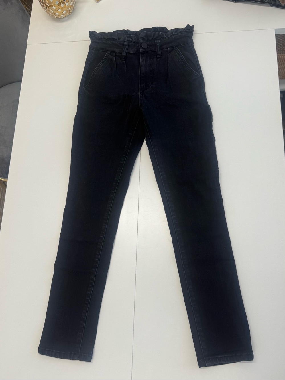 Prosperity Denim High-Rise Paperbag Black Denim Jeans
